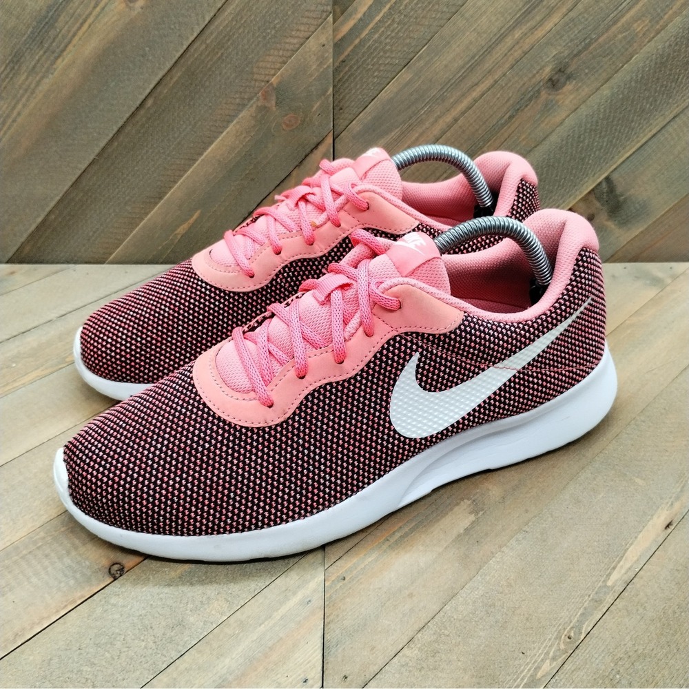 Nike Tanjun Athletic Sneakers Womens Size 11 Black Pink Glaze Running Glam